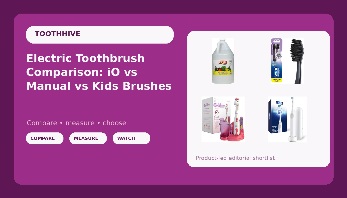 Electric Toothbrush Comparison: iO vs Manual vs Kids Brushes