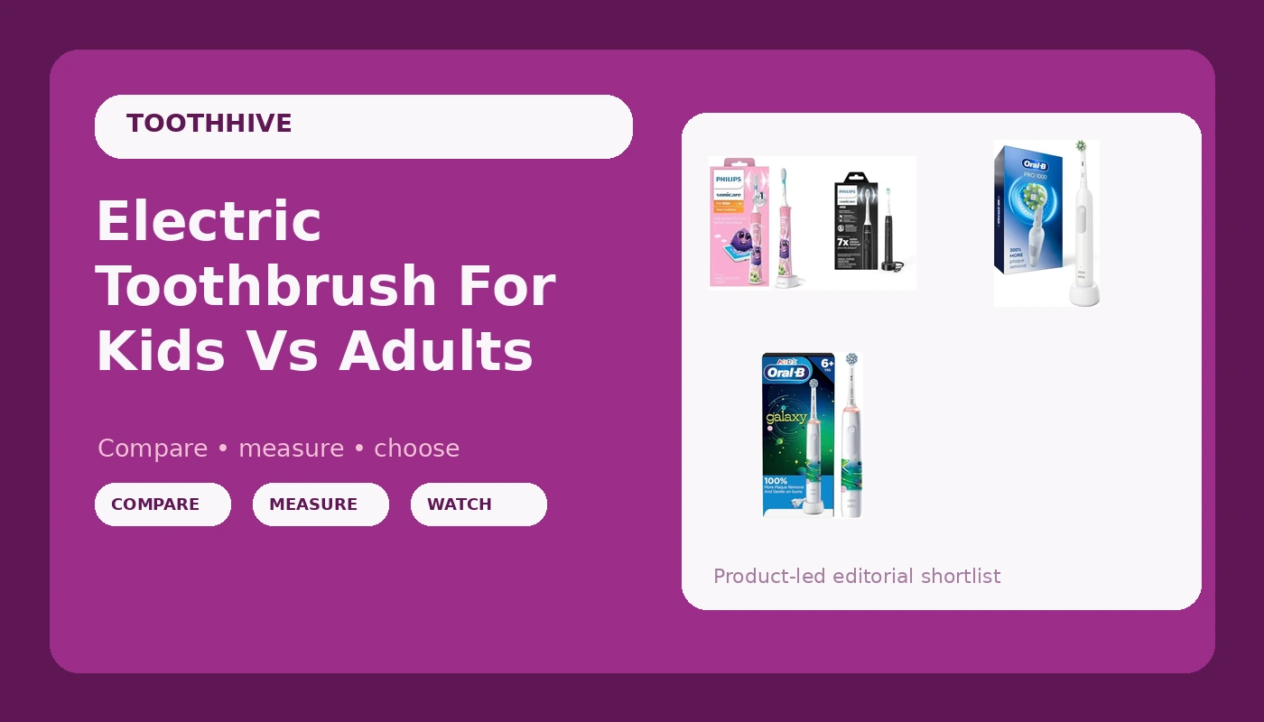 Electric Toothbrush For Kids Vs Adults - ToothHive review with measurements and honest opinion