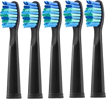 5 Pack Electric Toothbrush Replacement Heads Compatible with Fairywill,Toothbrush Heads Compatible with FW-507/508/551/515/917/959/2011,FW-D1/D3/D7/D8