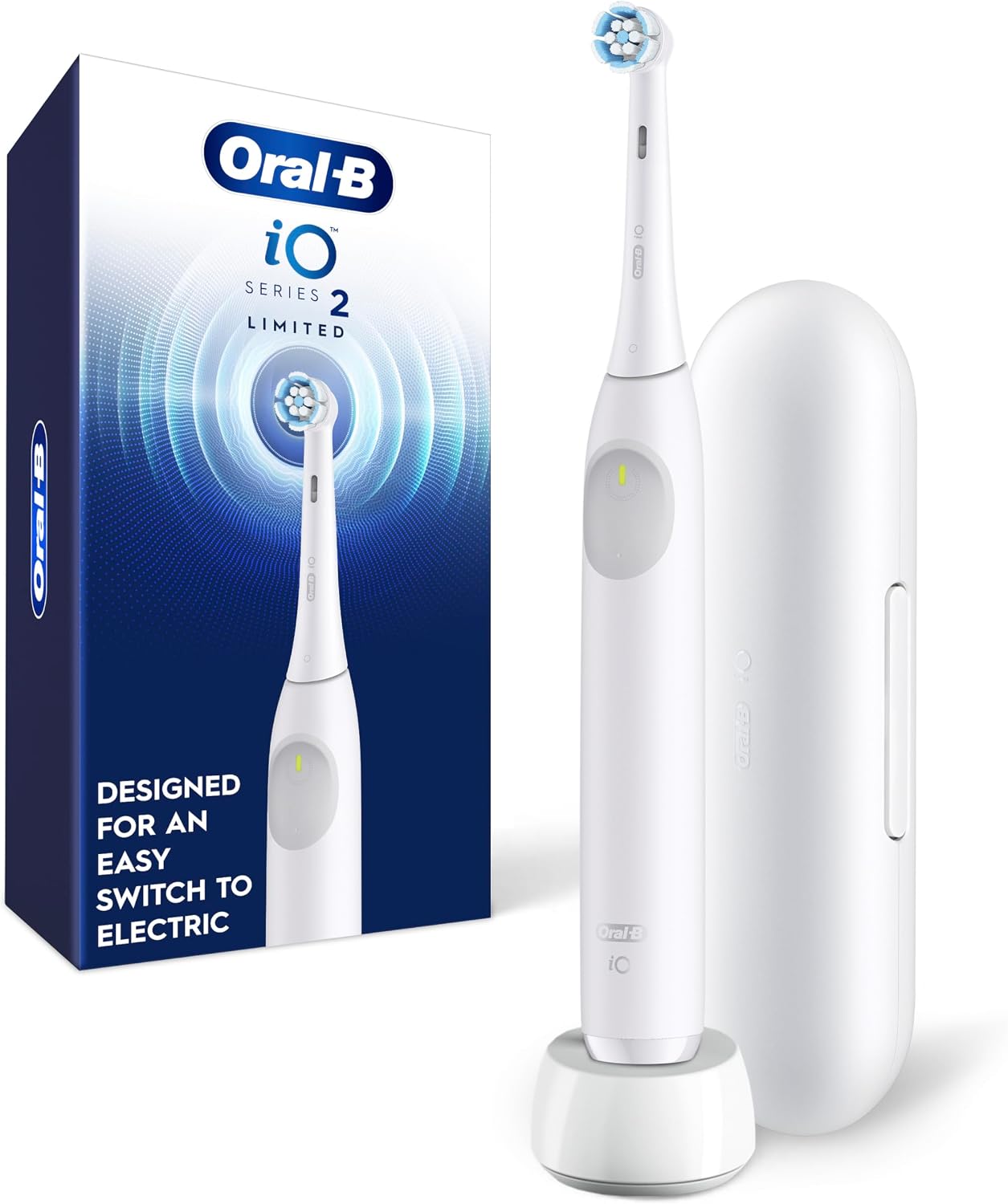 Oral-B iO Limited Simple Clean rechargeable electric toothbrush in white
