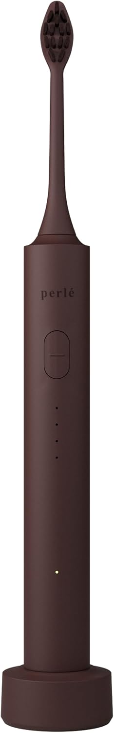 PERLÉ Sonic Electric Toothbrush for Adults, Rechargeable, 36,000 Sonic Vibrations, 4 Brushing Modes, 60-Day Battery Life, IPX7 Waterproof, Soft Dupont Bristles (Cocoa)