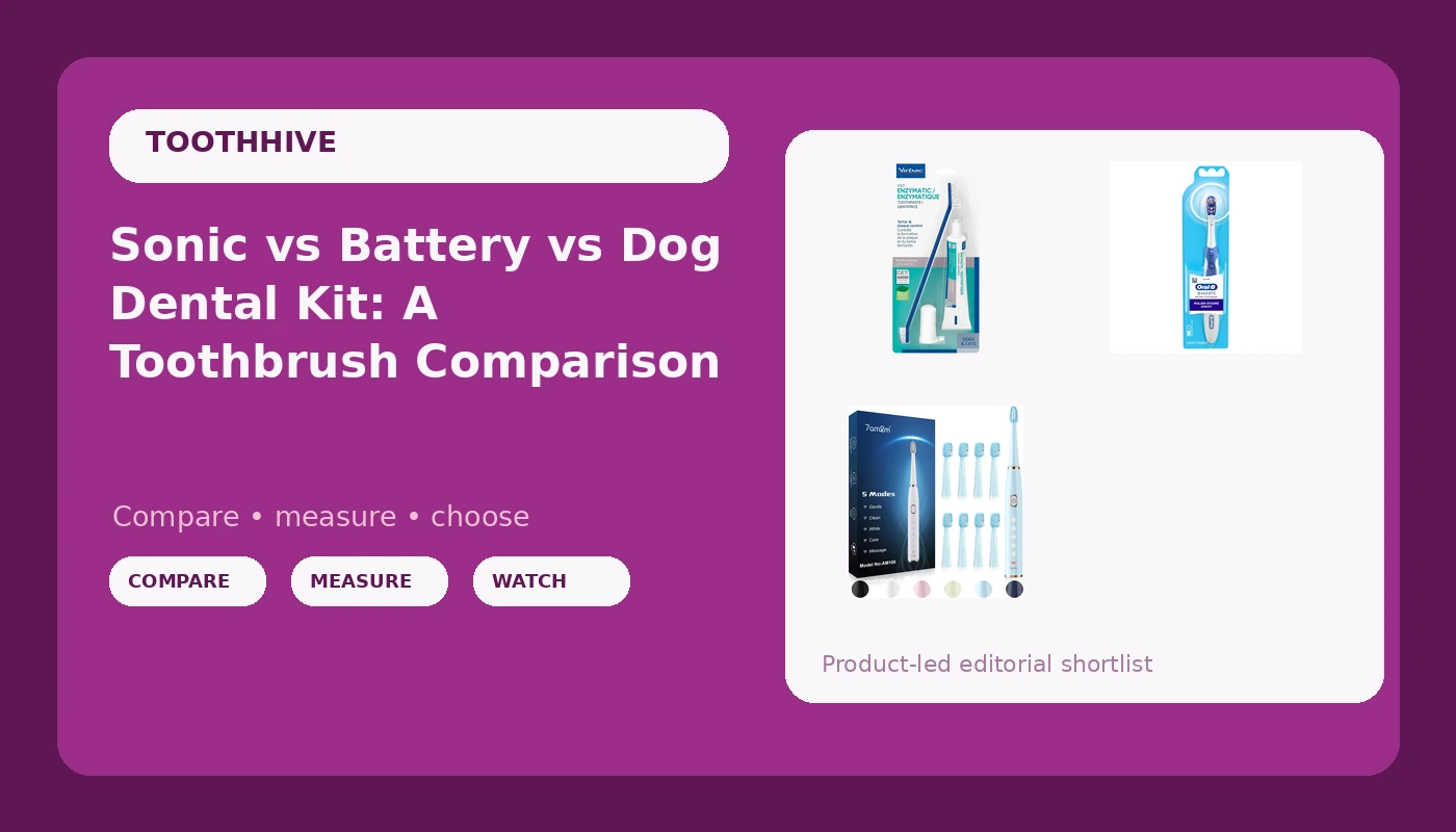 Sonic vs Battery vs Dog Dental Kit: A Toothbrush Comparison